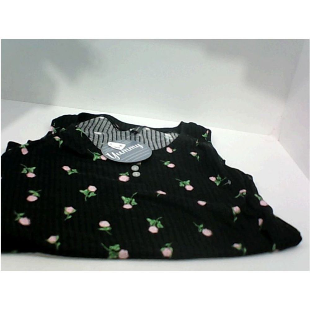Jaclyn Intimates Girls W021 Tee, Black, Size Small